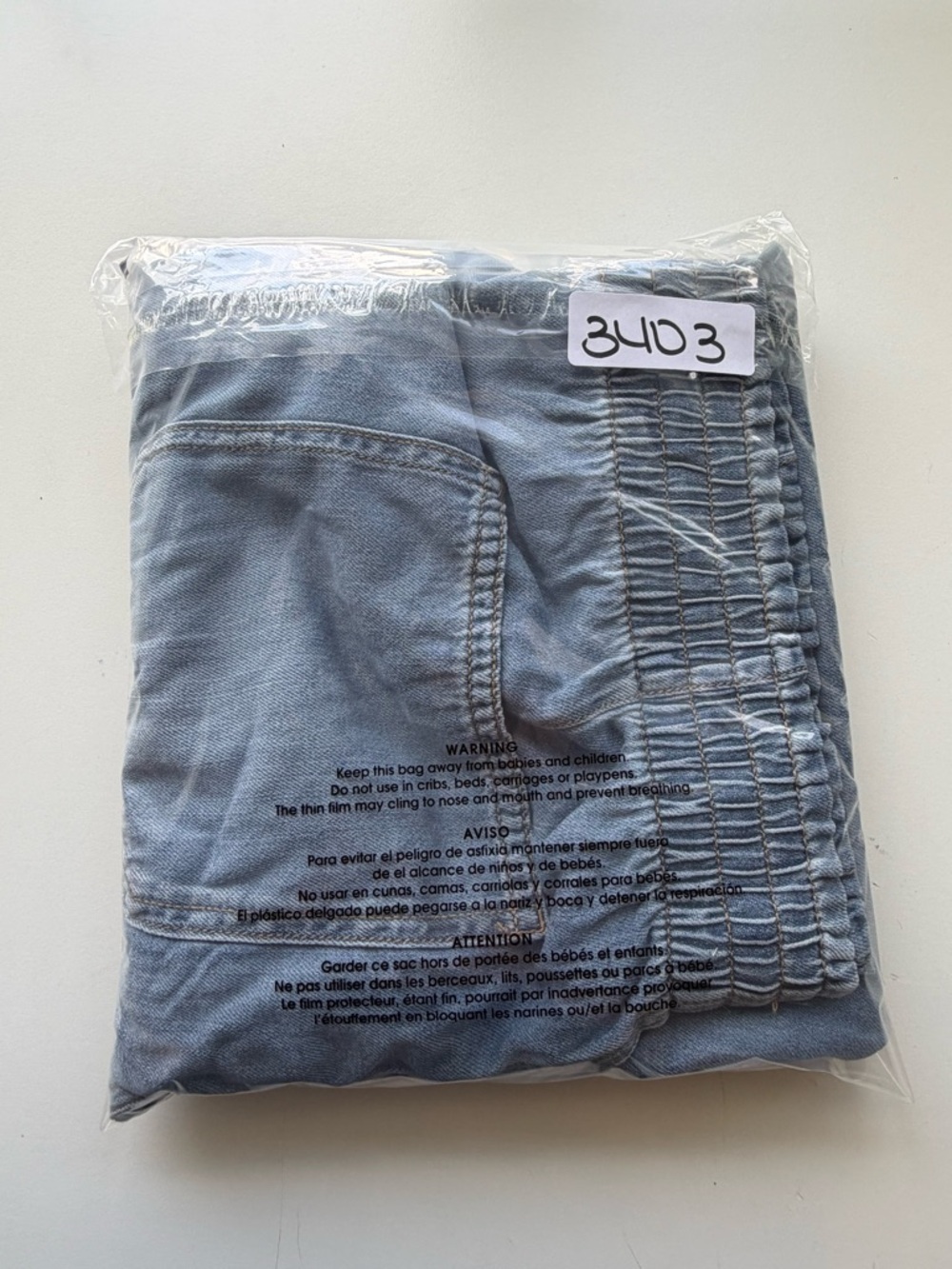 Kensie Jeans Womans Drawstring Light Blue Wash Cropped Jeans XXL - Picture 11 of 11